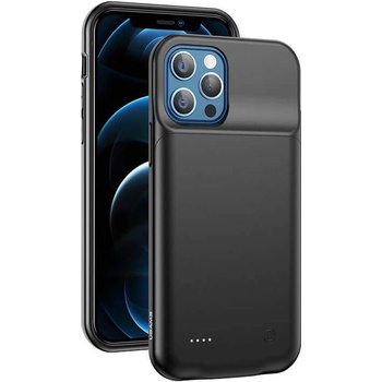 USAMS CD157 Battery Case 3500mAh - удароустойчив кейс с вградена батерия за iPhone 12 (черен)