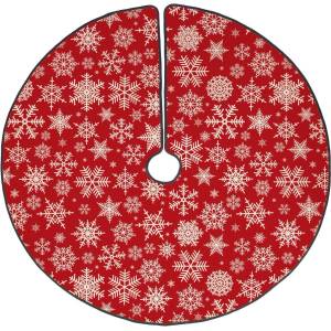 Butter Kings Памучен килим под коледната елха , ø 130 cm Freezy Snowflakes - Butter Kings (TR_14_tree rug)