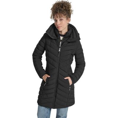 DKNY Яке DKNY Women's Double-Zip Quilted Medium Puffer Jacket - Black