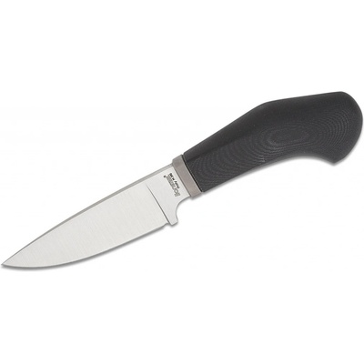 Lionsteel Fixed knife m390 blade BLACK G10 handle, Ti guard, leather sheath WL1 GBK