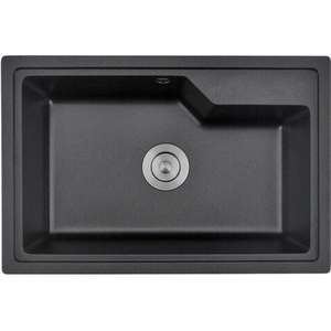 Inter Ceramic Гранитна мивка ICGS 8315 Black - за вграждане (ICGS 8315 BLACK) Мивка за вграждане