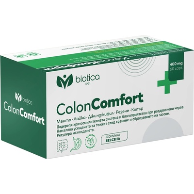 Biotica 1961 Colon Comfort, 400 mg, 60 капсули, Biotica 1961 (3800238962135)
