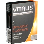 Vitalis Premium Single: Stimulation & Warming, 3 condoms