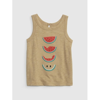 GAP Бебешки памучен потник диня GAP GAP | Bezhov | Момичешки | 74-80