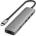 Satechi 7-in-1 USB-C Aluminum Slim Multiport Adapter With Ethernet - мултифункционален хъб за свързване на допълнителна периферия за компютри с USB-C (тъмносив)