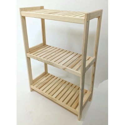 Krušnohorský nábytek Dřevěný regál 3P80 80 x 93 x 33 cm borovice