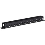 Lanberg AK-1201-B панел за организиране на кабели, 1U, 19", черен (AK-1201-B)