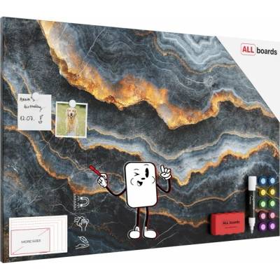 ALLboards Magnetická tabuľa METALboards, TMAVÁ BŘIDLICA 90 x 60 cm MB96_00117