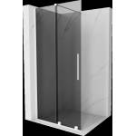 Mexen Velar плъзгаща се душ стена Walk-in 100 x 200 см, графит 8 мм, бяла - 871-100-000-43-20 (871-100-000-43-20)