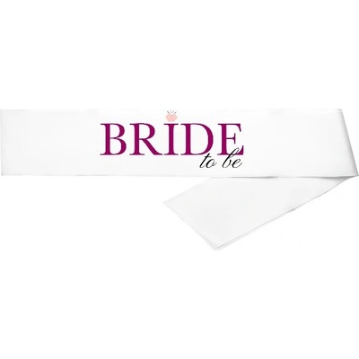Šerpa s potiskem Bride to be Bílá jednotná