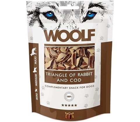 Woolf Dog Rabbit and Cod Triangle 100 g
