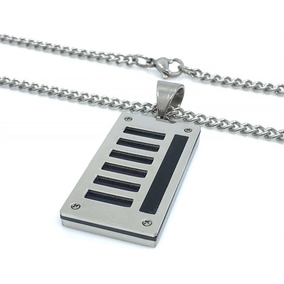 Jan Kos jewellery Řetízek s přívěskem z oceli 12102183