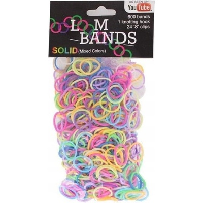 žiadna značka GUMIČKY NA VÝROBU NÁRAMKOV LOOM BANDS FAREBNÉ 600 KS GUMIČIEK