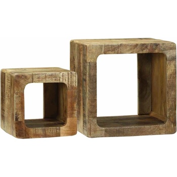 vidaXL ТВ Единици 2 pcs Кафяво 36 x 30 x 36 см Солидно мангово дърво (4104549)