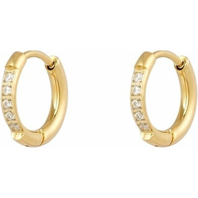 Ornamenti Pozlacené náušnice Zirconia Oval gold OOR300080