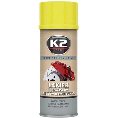 K2 BRAKE CALIPER PAINT 400 ml ŽLTÁ - farba na brzdové strmene a bubny