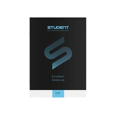 ICO Zošit A4 čistý Student Premium čierny