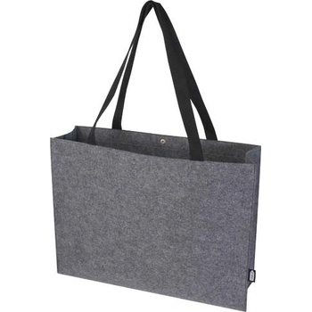 Nákupná taška s klinom z GRS recyklovanej plsti, 20 l Felta - Stredne šedá