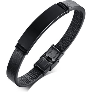 Talitha Кожена гривна с плочка за гравиране - talitha-jewelry - 35,01 лв