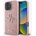 GUESS PU Fixed Glitter 4G Metal Logo Back Cover за iPhone 16 Pro Pink Guess | Lilav | ЖЕНИ | UNI