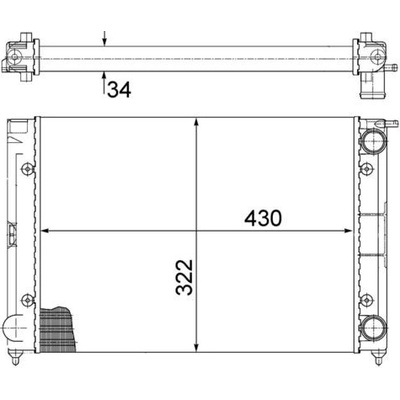 Chladič, chlazení motoru MAHLE CR 343 000S (CR343000S)