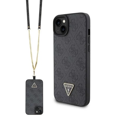 GUESS GUHCP15SP4TDSCPK iPhone 15 6, 1" черен твърд калъф Crossbody 4G Metal Logo (GUHCP15SP4TDSCPK)