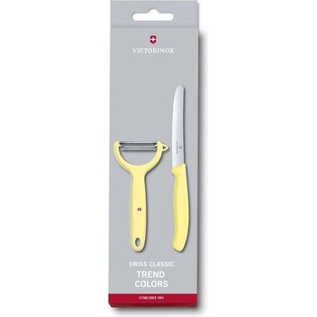 Victorinox Комплект нож и белачка Victorinox Swiss Classic Trend Colors, 2 части, неръждаема стомана, жълт (6.7116.23L82)