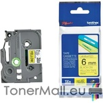 Brother Tape Black on Yellow Brother TZ-611