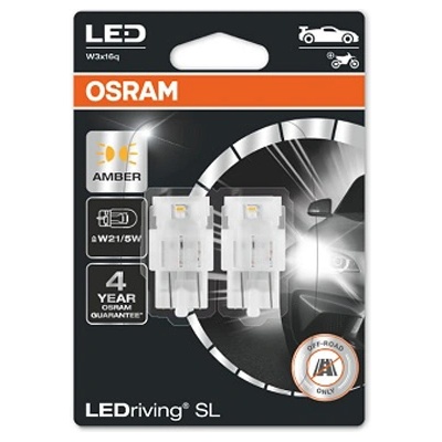 OSRAM Крушка OSRAM LED P21/5W, 12V, 1.3W, 55lm/10lm, 2 броя