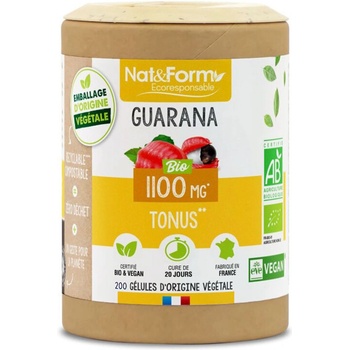 Nat&Form Гуарана 275 mg, БИО 200 капсули | Nat&Form (009461 (GUA_200G))