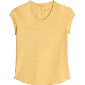 Royal Robbins Дамска тениска Royal Robbins Women's Vacationer V-Neck S/S T-shirt - Sunbeam Str (916-4587-0712)