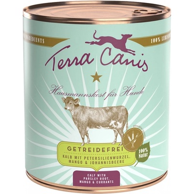 Terra Canis Grain Free Telecí s petrželí mangem & černým rybízem 6 x 800 g