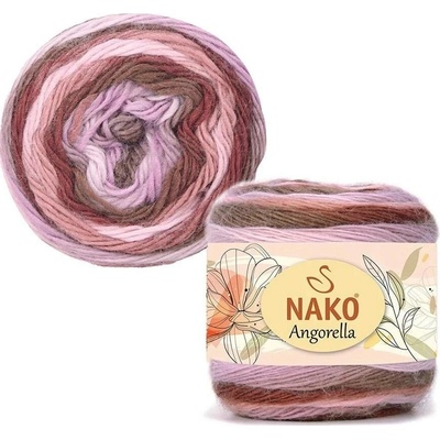 Pletací příze Nako Angorella 87532 - růžovohnědá