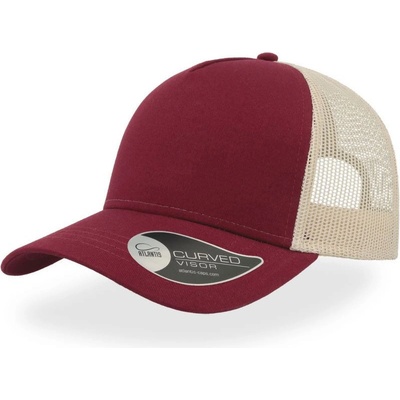 Atlantis Headwear Rapper Trucker 5 panelová COT-338020z7499 Burgundová/stone