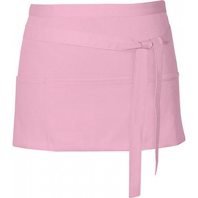 Link Kitchen Wear Krátká barmanská zástěra se třEma předníma kapsama Pink Pantone 1895 X983