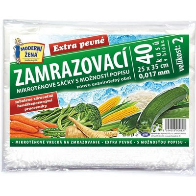 Moderní žena - zamrazovací mikrotenový šáček 25 × 35 cm, 17 µm - 40 ks