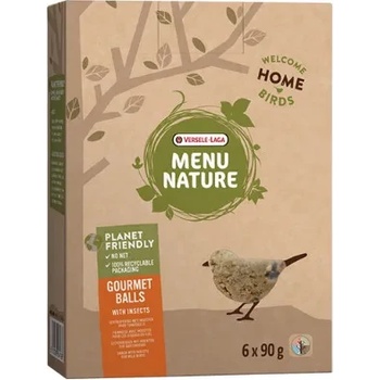 Versele-Laga Versele Laga - Menu Nature Gourmet Balls with Insects - Допълваща за храна за диви птици под формата на маслени топки с насекоми, 6 броя х 90 гр