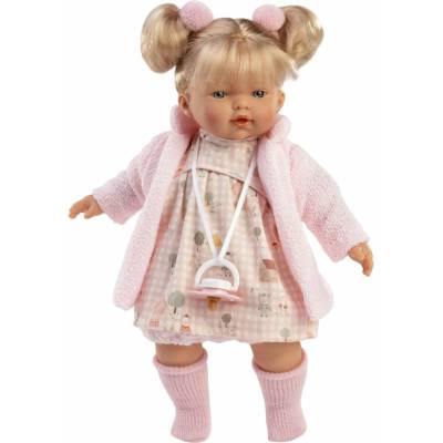 Llorens 33144 ROBERTA realistická se zvuky a měkkým látkovým tělem 33 cm