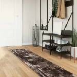 vidaXL Каса за килим MARSA Черно 50 х 250 см Полиестер и PVC (42023369)