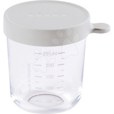 Dóza na jedlo Light Mist Beaba 250 ml z kvalitného skla šedá od 4 mes