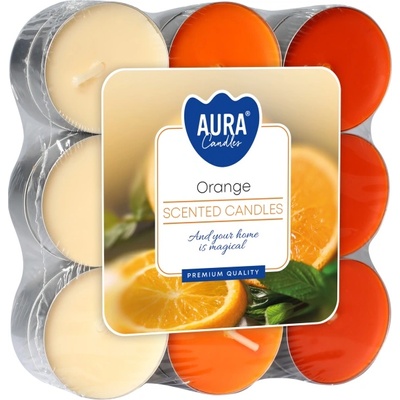 BISPOL Ароматни чаени свещи Bispol Aura - Orange, 18 броя (p15-18-63)