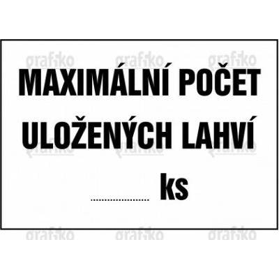 Grafiko | Maximální počet uložených lahví - Materiál Plast, Rozměr 297x210mm