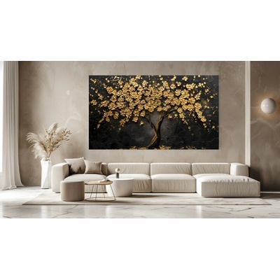 Obraz Abstrakce Zlatý Strom 125x70