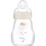 MAM Feel Good Glass Baby Bottle стъклено шише против колики 0m+ Beige