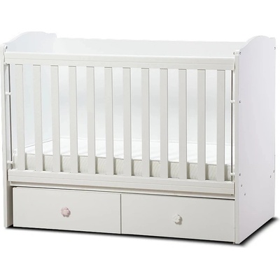 Дейзи Нов Бебешка кошара Тони 70/140 с подвижна решетка бяла