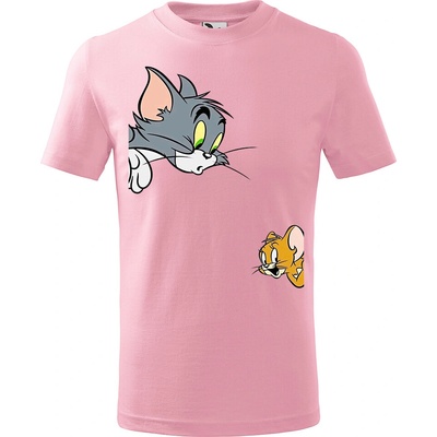 Handel detské tričko Tom a Jerry ružová