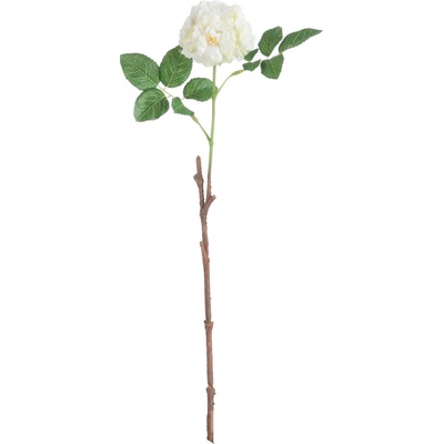 Umelá dekoratívne kvetina Planá ruže biela - 15 * 7 * 45 cm - J-Line by Jolipa