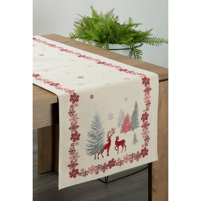 Eurofirany VIANOČNÝ gobelínový obrus NOEL 45X140 CM