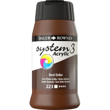 Daler-Rowney System3 АКРИЛНА боя Burnt Umber 500 ml 1 бр (129500223)