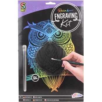 Vyškrabávací obrázok sova